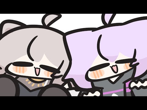 にゃー【Hololive Animation| 獅白ぼたん/猫又おかゆ】