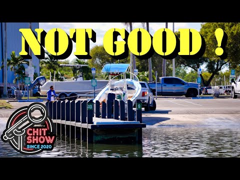 Boat Goes Vertical While Launching at the Boat Ramp (Chit Show)