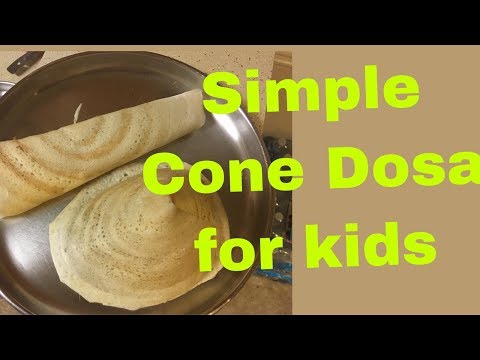 Dosa Recipe | Dosa batter in Mixie recipe | crispy paoer Roast & Cone Dosa for kids.