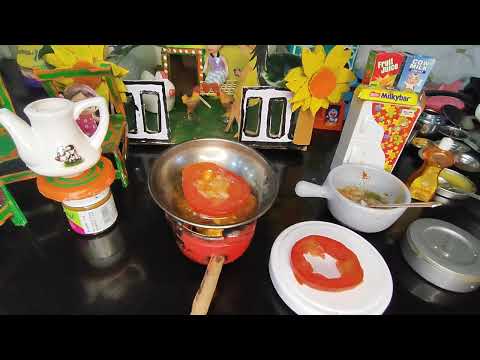 Miniature Egg Tomato Omelette Recipe|Miniature Cooking|Egg Recipes|Mini Food|#miniaturecooking