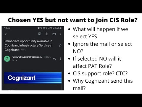 😧 Cognizant Genc Survey mail | Immediate Opportunity | Selected YES by mistake