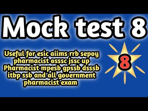 mock test 8 forgovernmentpharmacistexam preparation#rrbpharmacistexam#ossscpharmacistandmphwexam2024