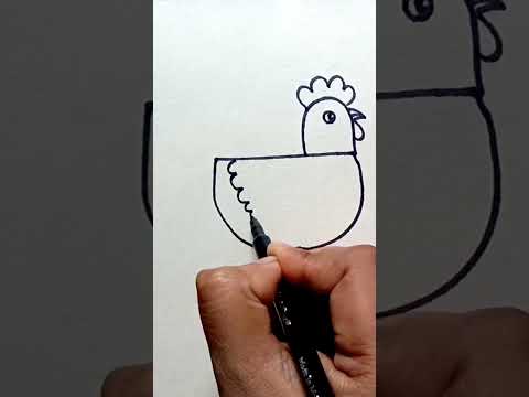 excellent hen drawing easily #viralvideo #youtubeshort #hendrawing #shorts#short  #easyartwithbiplab