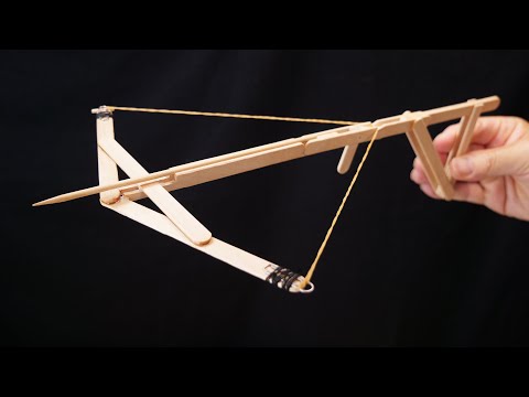 【DIY】驚きの威力！アイス棒で作るクロスボウ！  Popsicle Stick Crossbow