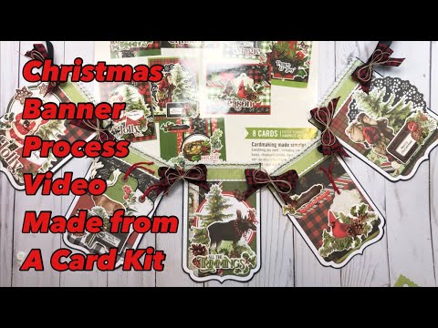 Christmas Banner Process video | SS Simple Vintage Christmas Lodge Card Kit | CCC