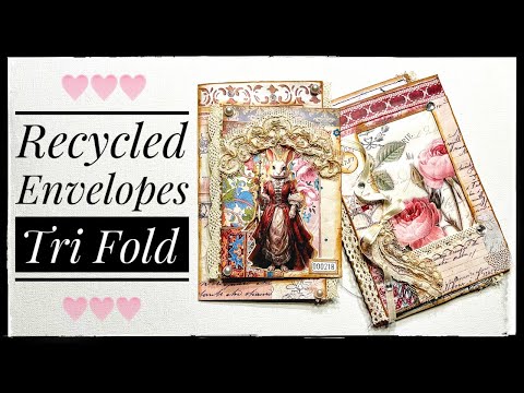 Recycled Envelopes - Scrap Buster - Junk Journal Ephemera - Tri Fold - Tutorial