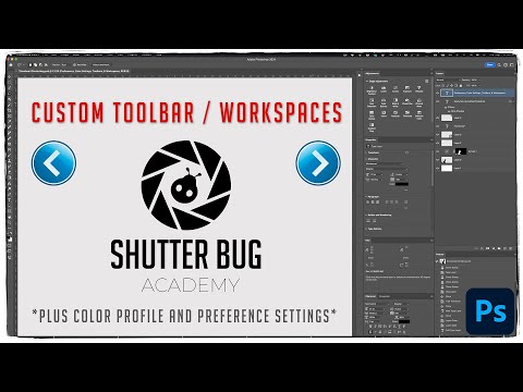 Easy Adobe Photoshop Setup Preferences, Custom Toolbar, Color Settings, & Workspaces