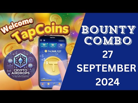 Tap Coins Combo 27 SEP 2024 | Crypto Airdrops TapCoins