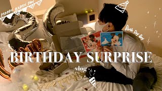 【サプライズ】社会人彼氏を全力でお祝いした誕生日vlog🎉100点満点の反応はこちらです