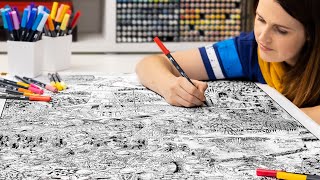 This Adult Coloring Poster is HUGE (But the Details Are TINY)