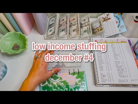 CASH ENVELOPE AND SINKING FUNDS STUFFING + happy mail #unboxing | low income budget | december #4