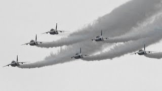 ブルーインパルス 小松基地航空祭 2022 予行 曇天短縮1区分 JASDF Blue Impulse Komatsu Air Show rehearsal