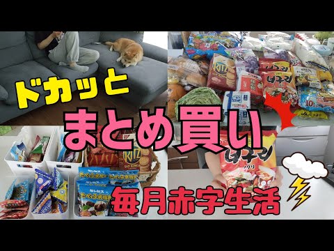 【まとめ買い】グータラ主婦が食って寝てゲームして買い物して最高な1日🫣🩷🩵/収納/購入品紹介