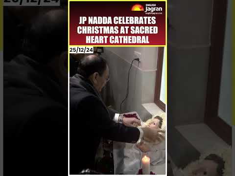 Watch: JP Nadda Celebrates Christmas At Sacred Heart Cathedral | #shorts