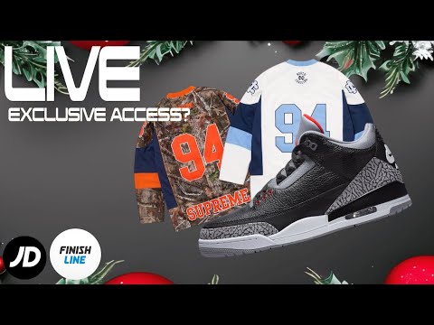 LIVE! FNL/JDSPORTS EA, SUPREME NCAA & Black Cement 3s??