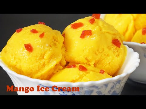 ఎలాంటి క్రీమ్ & బీటర్ లేకుండా Yummy Mango Ice Cream😋/ Natural Fruit Mango Ice Cream/ Mango Ice Cream