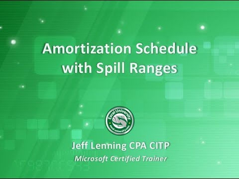 Amortization Schedule with Spill Ranges