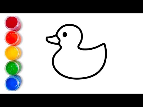 Drawing videos for kids | How to draw Duck for kods@Kiddysbox123