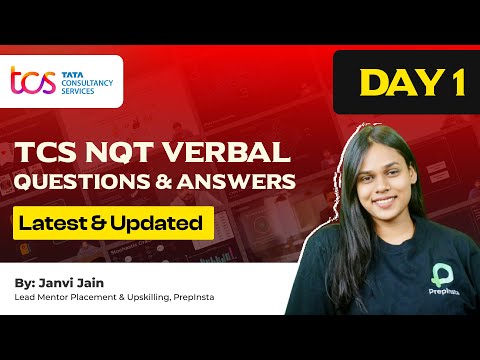 TCS NQT Verbal Questions and Answers Day -1 | TCS OffCampus