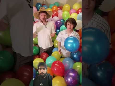 mrbeast Filled a room with 1000 baloon! #funny #flamingo #challenge #funthings #thestupids #justfun