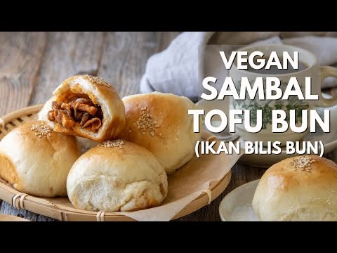 Vegan Malaysian Ikan bilis (anchovies) bun - Sambal Tofu Bun