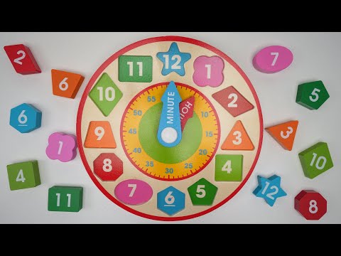 Preschool Learning: Counting 1-12 with Wooden Puzzles - Shapes and Colors for Kids