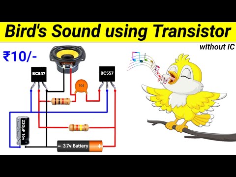 How to make a Bird's Sound Circuit using Only Transistor || Door Bell Circuit || SKR Electronics Lab