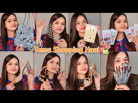 Temu Shopping Haul🛍 | Mega Sale Upto 90%OFF | Let's do Unboxing Heels, Jewelry, Hand Bag, Nails..