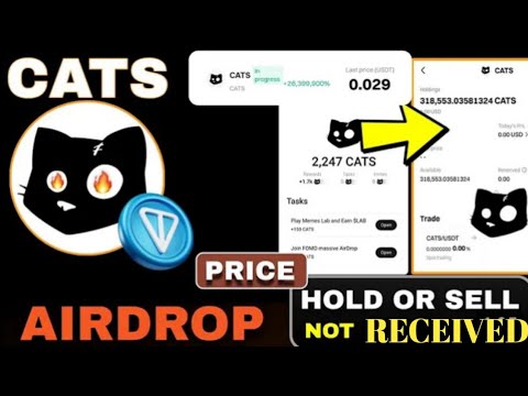 Cats Airdrop withdrawal | Cats airdrop live withdrawal | Cats Hold Or sell | cats coin Price ₹ 0.50