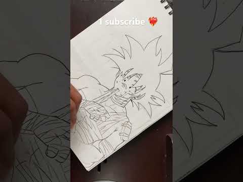 Drawing goku ❤️‍🔥 dragon ball z #shorts #goku #dragonball #anime #viral #art