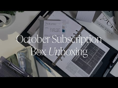 Annotating & Note Taking: October Subscription Box Unboxing | Cloth & Paper