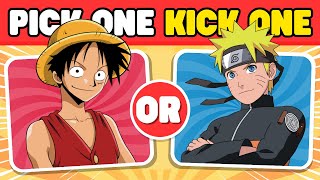 PICK ONE KICK ONE ANIME CHARACTER EDITION 🍥⚔️ Anime Quiz 🤍