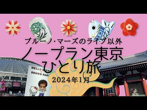 2024年1月ブルーノマーズのライブ以外ノープラン東京ひとり旅