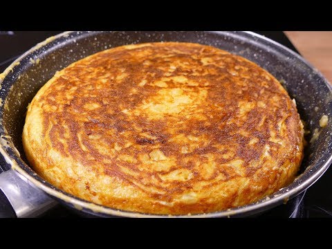 tasty spanish potato omelette - cooking easy food recipes for dinner to make at home