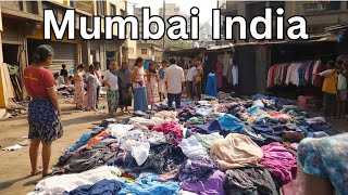 Walking in Mumbai - Street Market | 4KHDR India Walking Tour