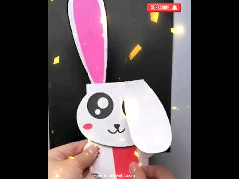 Peek a boo🎉🥳beautiful rabbit 🐰 craft|multi sensory skills😍🎉#shorts#short#smartstudywithsuzan #viral