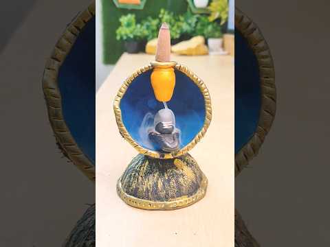 Diy Shivling Smoke Fountain ⛲ from Coconut 🥥 #diy #clayidol #smokefountain