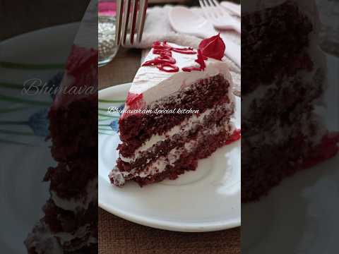 #valentinesday #redvelevet #redvelvetcakedesignRed velvet cake recipe in telugu