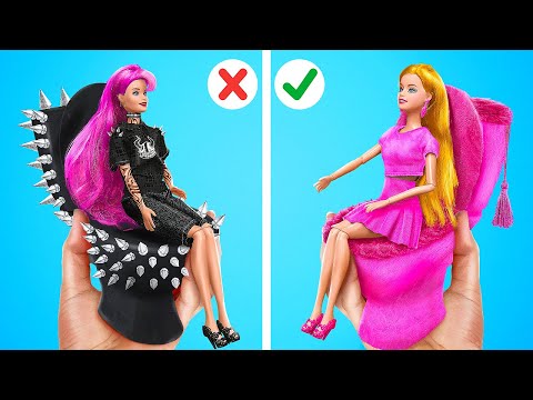 GOOD VS BAD Extreme BARBIE MAKEOVER 💜🩷 Vampire Doll vs Barbie