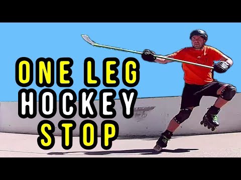 ONE-LEG HOCKEY STOP PRACTICE