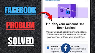 Your Account Has Been Locked Facebook / How to Unlock Facebook Account 2024