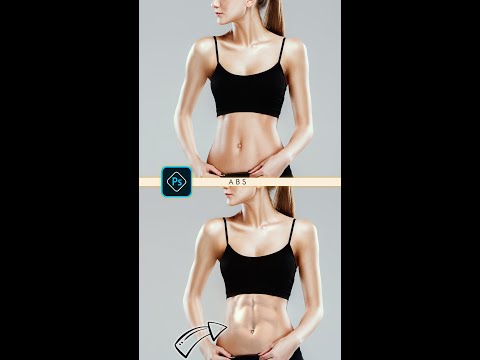 ABS WITHOUT WORKOUT TRICK l PHOTOSHOP MANIPULATION #shorts