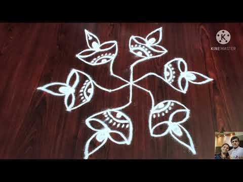 😍rangoli / Easy rangoli designs / Simple Kolam rangoli / Muggulu rangoli