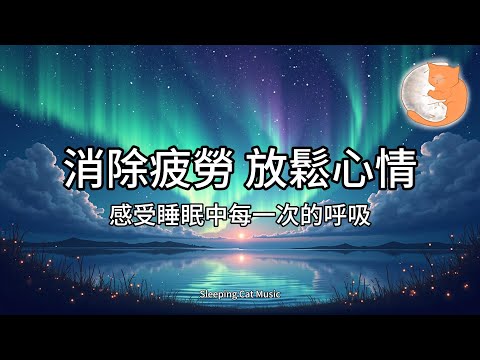 【100%無廣告放鬆音樂】消除疲勞、放鬆心情︱感受睡眠中每一次的呼吸︱1小時晚間睡眠音樂