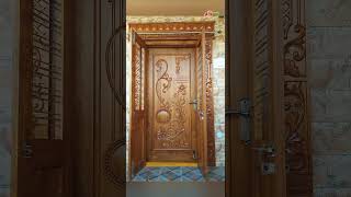 Main entrance door design. and side border work. totally letest wood carving work.