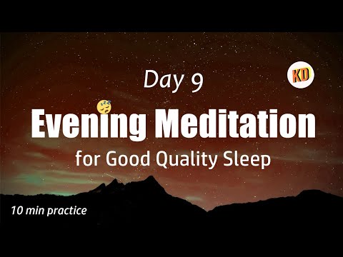 Day 9💤Evening💤Meditation Challenge for 😴Good Quality Sleep😴 10 min before sleep