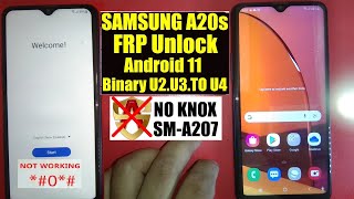 Samsung A20s FRP Bypass Android 11 without Pc | Samsung A20s Frp Unlock |Bypass A207f Google Account