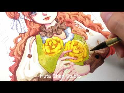 Drawing Little Girl - Vintage Style | Huta Chan Studio