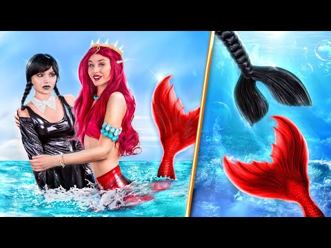 Wednesday Addams Was Adopted by a Mermaid! How to Become a Mermaid!