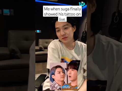 Suga and his tattoo (and my happiness 😂) #btsarmy #suga